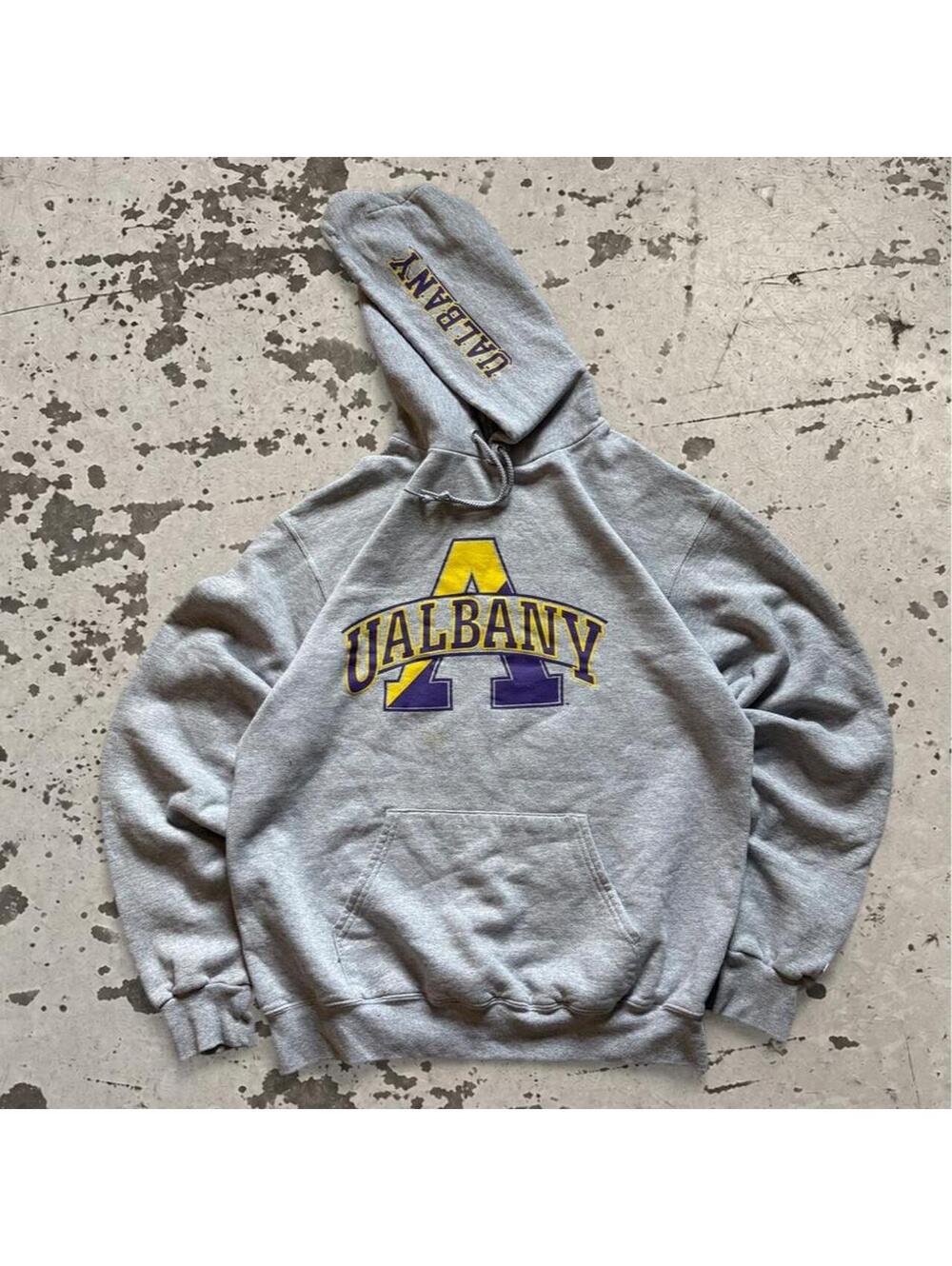 Mens Y2K University of Albany Champion hoodie Size M